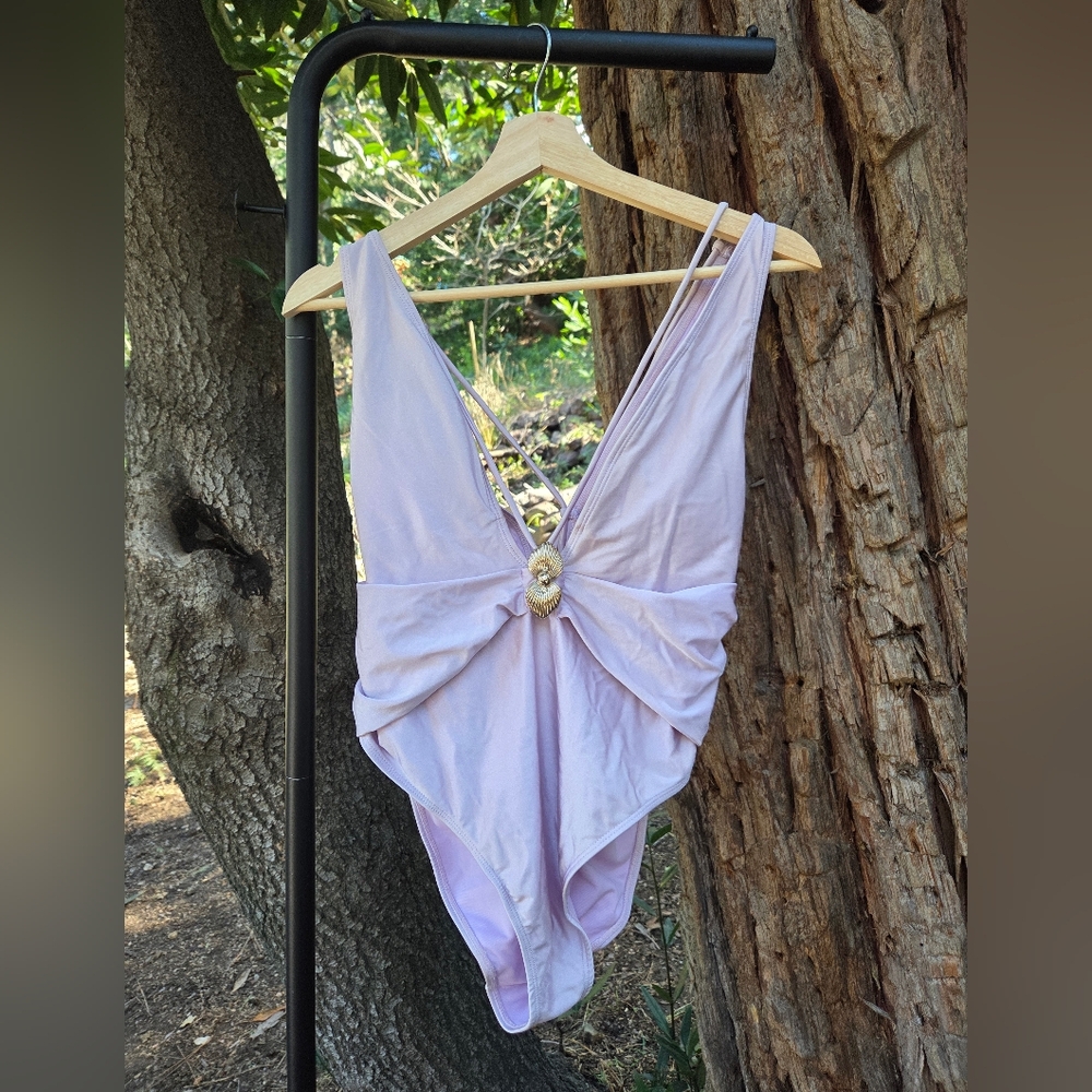 River Island Lilac One Piece Swimsuit Size 10